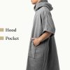 Unisex Homelevel fürdőponcsó, L-XL, szürke, organikus pamut, 54881.19.20