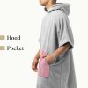 Unisex Homelevel fürdőponcsó, L-XL, szürke/rózsaszín, organikus pamut, 54881.20.20