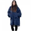 Unisex Sherpa Jemidi kapucnis pulóver, XL, kék, poliészter, 55407.04.4