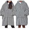 Unisex Sherpa Jemidi kapucnis pulóver, XL, szürke, poliészter, 55407.25.4