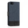 Apple iPhone 5 / iPhone 5s / iPhone SE tok, textil, kék, 35222.17