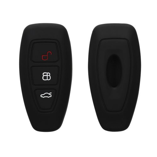 Ford autókulcs fedél - 3 gombos - Keyless Go, szilikon, fekete, 41621.01