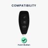 Ford autókulcs fedél - 3 gombos - Keyless Go, szilikon, fekete, 41621.01