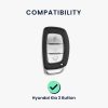 Hyundai / Kia autókulcs burkolat - 3 gombos - Keyless Go, szilikon, fekete, 41620.01