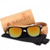 Navaris unisex napszemüveg, UV400, bambusz, sárga, 40731.01.06