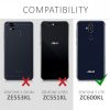 Asus Zenfone 5 Lite tok, textil, szürke, 44629.01