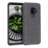 Samsung Galaxy S9 Plus tok, textil, szürke, 44652.22