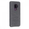 Samsung Galaxy S9 Plus tok, textil, szürke, 44652.22