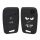 Autókulcs fedél VW-hez - 3 gombos - Keyless Go, szilikon, fekete, 44706.01