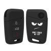 Autókulcs fedél VW-hez - 3 gombos - Keyless Go, szilikon, fekete, 44706.01