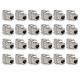 24 db 10 Gbites CAT6A csatlakozó készlet RJ45 Ethernet kábelekhez, Kwmobile, ezüst, fém, 45358.24