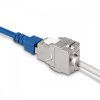 24 db 10 Gbites CAT6A csatlakozó készlet RJ45 Ethernet kábelekhez, Kwmobile, ezüst, fém, 45358.24