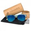 Navaris unisex napszemüveg, UV400, bambusz, kék, 40731.04.04