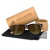 Navaris unisex napszemüveg, UV400, bambusz, barna, 40731.05.05