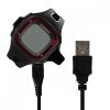 USB töltőkábel Garmin Forerunner 10/Forerunner 15, Kwmobile, fekete, műanyag, 45561.01