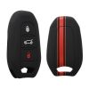 Peugeot / Citroen autókulcs burkolat - 3 gombos - Keyless Go, szilikon, fekete, 45654.01