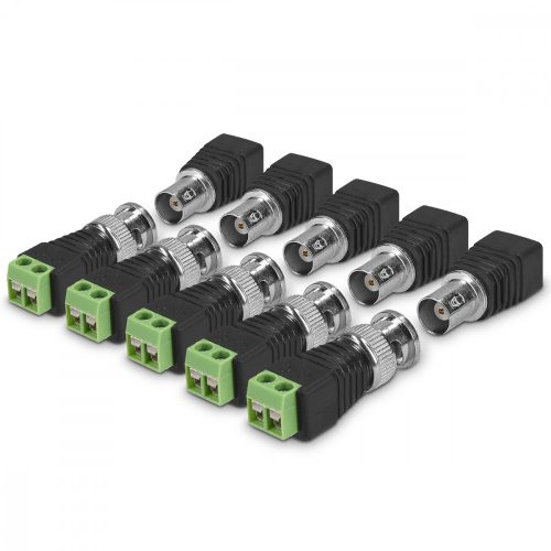 10 db BNC csatlakozó adapter készlet 5 db apa 5 db anyával, Kwmobile, többszínű, fém, 45685.01