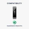 2 db pánt készlet Huawei Band 2 / Band 2 Pro, kwmobile, szilikon, fekete/piros, 43318.20