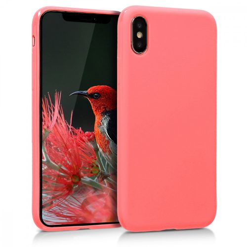 Apple iPhone X / iPhone XS tok, szilikon, rózsaszín, 42492.122