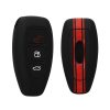 Ford autókulcs fedél - 3 gombos - Keyless Go, szilikon, fekete, 44708.03