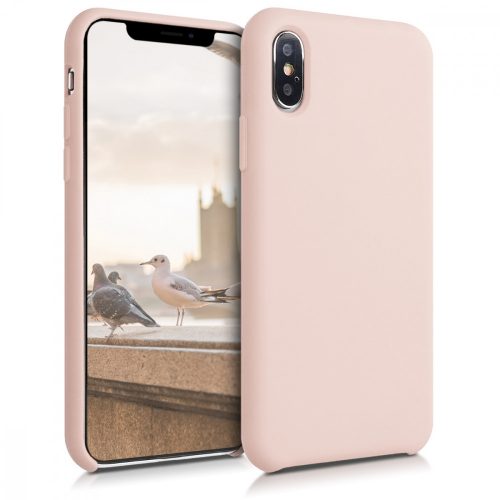 Apple iPhone X / iPhone XS tok, szilikon, rózsaszín, 46313.10