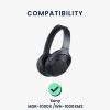 2 db fülpárna készlet Sony MDR-1000X/WH-1000XM2 fejhallgatóhoz, Kwmobile, fekete, Eco bőr, 46415.01