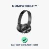 2 db fülpárna készlet Sony MDR-ZX110/MDR-ZX310 fejhallgatóhoz, Kwmobile, Fekete, Ökológiai bőr, 47100.01