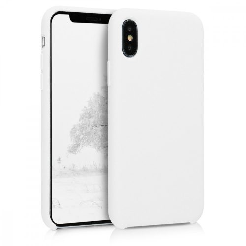 Apple iPhone X / iPhone XS tok, szilikon, fehér, 42495.02