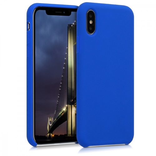 Apple iPhone X / iPhone XS tok, szilikon, kék, 42495.134