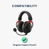 db-os fülpárna készlet Kingston HyperX Cloud II Gaming fejhallgatóhoz, Kwmobile, fekete, Eco-bőr, 47635.01