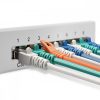 Cat6 Patch Panel 12 RJ45 porttal és fali rögzítéssel, Kwmobile, szürke, fém, 47695.03