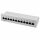 Cat6 Patch Panel 12 RJ45 porttal és fali rögzítéssel, Kwmobile, szürke, fém, 47695.02