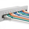 Cat6 Patch Panel 12 RJ45 porttal és fali rögzítéssel, Kwmobile, szürke, fém, 47695.02