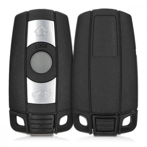 Kulcstartó BMW-hez - 3 gombos - Keyless Go, kwmobile, műanyag, fekete, 48235.01