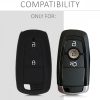 Ford autókulcs fedél - 2 gombos - Keyless Go, szilikon, piros, 48502.01