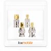 4 db koaxiális adapter készlet rádióantennához, Kwmobile, ezüst/arany, fém, 48523.06