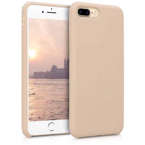 Apple iPhone 8 Plus / iPhone 7 Plus tok, szilikon, bézs, 40842.154