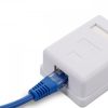 5 db RJ45 hálózati aljzat készlet CAT6A Ethernet kábelhez, Kwmobile, fehér, fém, 50059.01.01