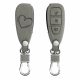 Ford autókulcs tok - 3 gombos - Keyless Go, kwmobile, nubuk bőr, szürke, 49597.03