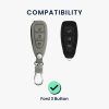 Ford autókulcs tok - 3 gombos - Keyless Go, kwmobile, nubuk bőr, szürke, 49597.03