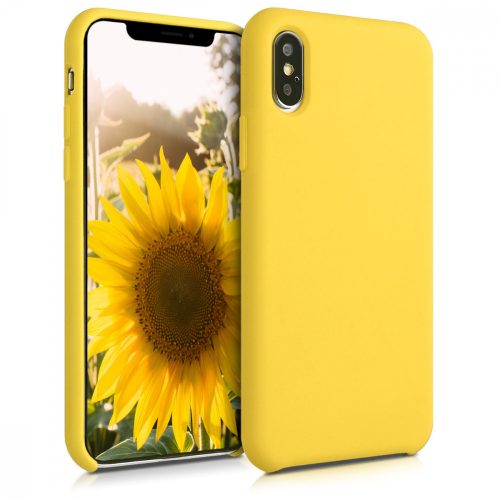 Apple iPhone XS Max tok, szilikon, sárga, 45909.165