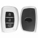 Hyundai / Kia autókulcs burkolat - 3 gombos - Keyless Go, szilikon, ezüst, 51052.94