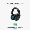 db-os fülpárna készlet Sennheiser HD8/HD8 DJ/HD6 MIX fejhallgatóhoz, Kwmobile, fekete, ökológiai bőr, 51571.01