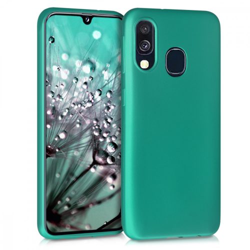 Samsung Galaxy A40 tok, szilikon, zöld, 48546.128