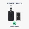 Renault / Dacia autókulcs tok - 4 gombos - Keyless Go, ökológiai bőr, többszínű, 44637.37