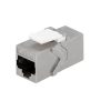 12 db aljzat készlet RJ45 és Cat 6A Ethernet kábelekhez, Kwmobile, ezüst, fém, 52348.01.12