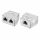 2 db anya RJ45 hálózati kábelelosztó készlet 2 db Cat5/Cat6 csatlakozóhoz, Kwmobile, ezüst, fém, 52349.01.35