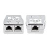 2 db anya RJ45 hálózati kábelelosztó készlet 2 db Cat5/Cat6 csatlakozóhoz, Kwmobile, ezüst, fém, 52349.01.35