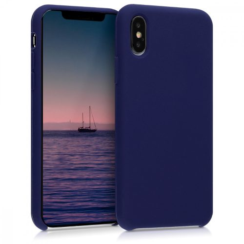 Apple iPhone X / iPhone XS tok, szilikon, kék, 46313.182