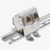 db 10 Gbites CAT6A dugós készlet 2 db Ethernet RJ45 kábel támogatással, Kwmobile, ezüst, fém, 47697.02